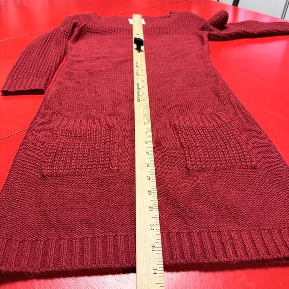 PINK ROSE RUST SWEATER DRESS - Picture 4 of 6